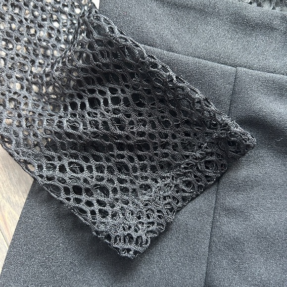 Gothic Mesh Pencil Dress with Long Sleeves in Black - Picture 6 of 10